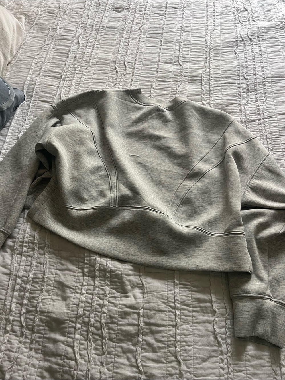 YPB Light Gray Cropped Crew Sweatshirt - Picture 5 of 5